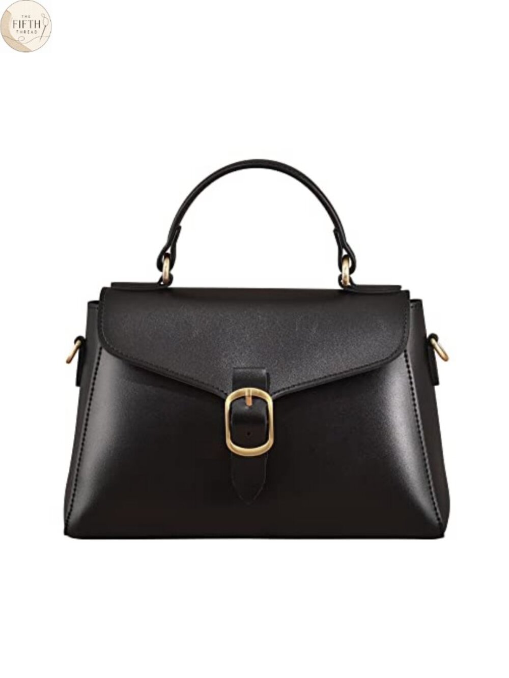 Vegan Leather Flap Top Handle Satchel Handbag Detachable Clutch Wristlet